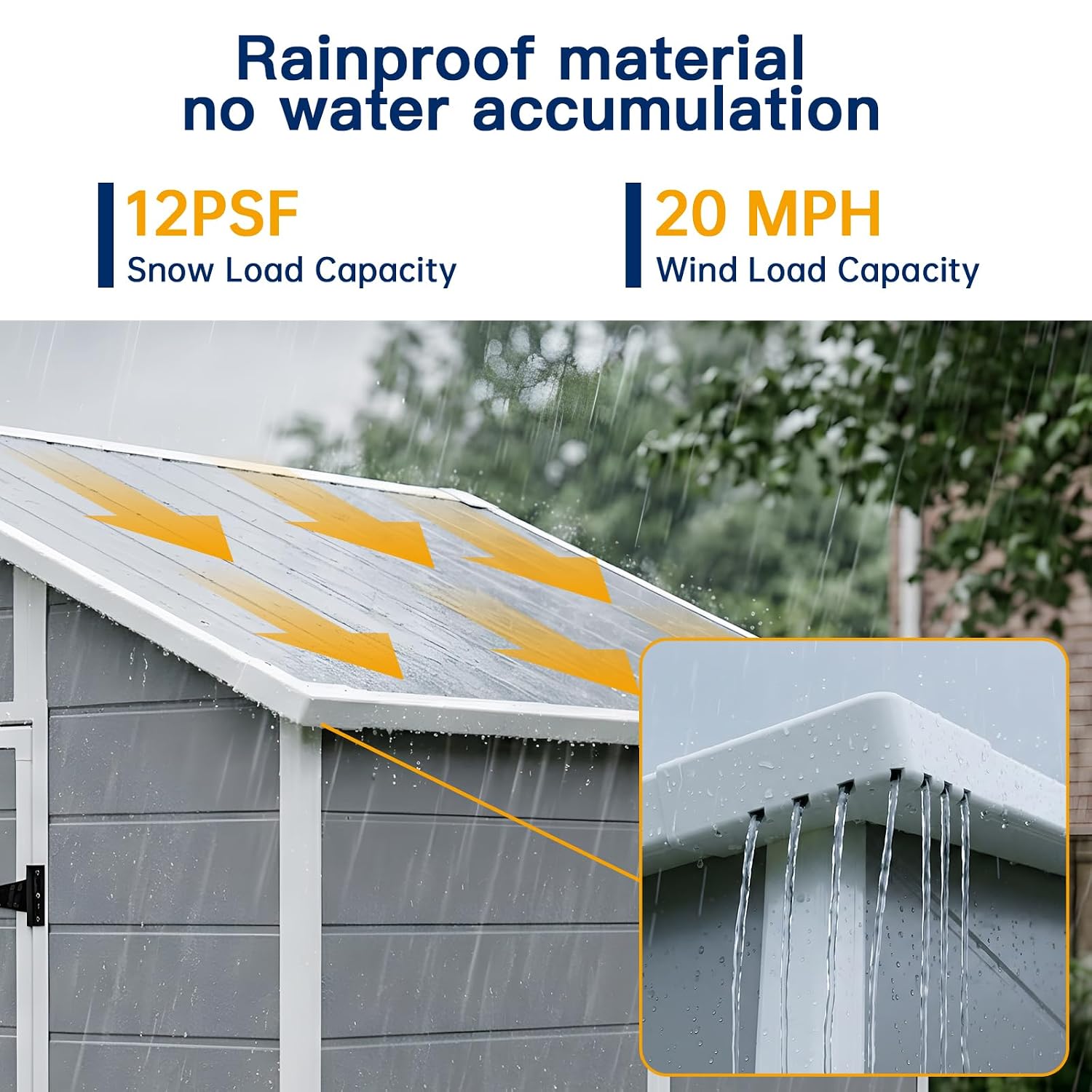 Gardening Tools - 8×6 FT Outdoor Storage Shed with