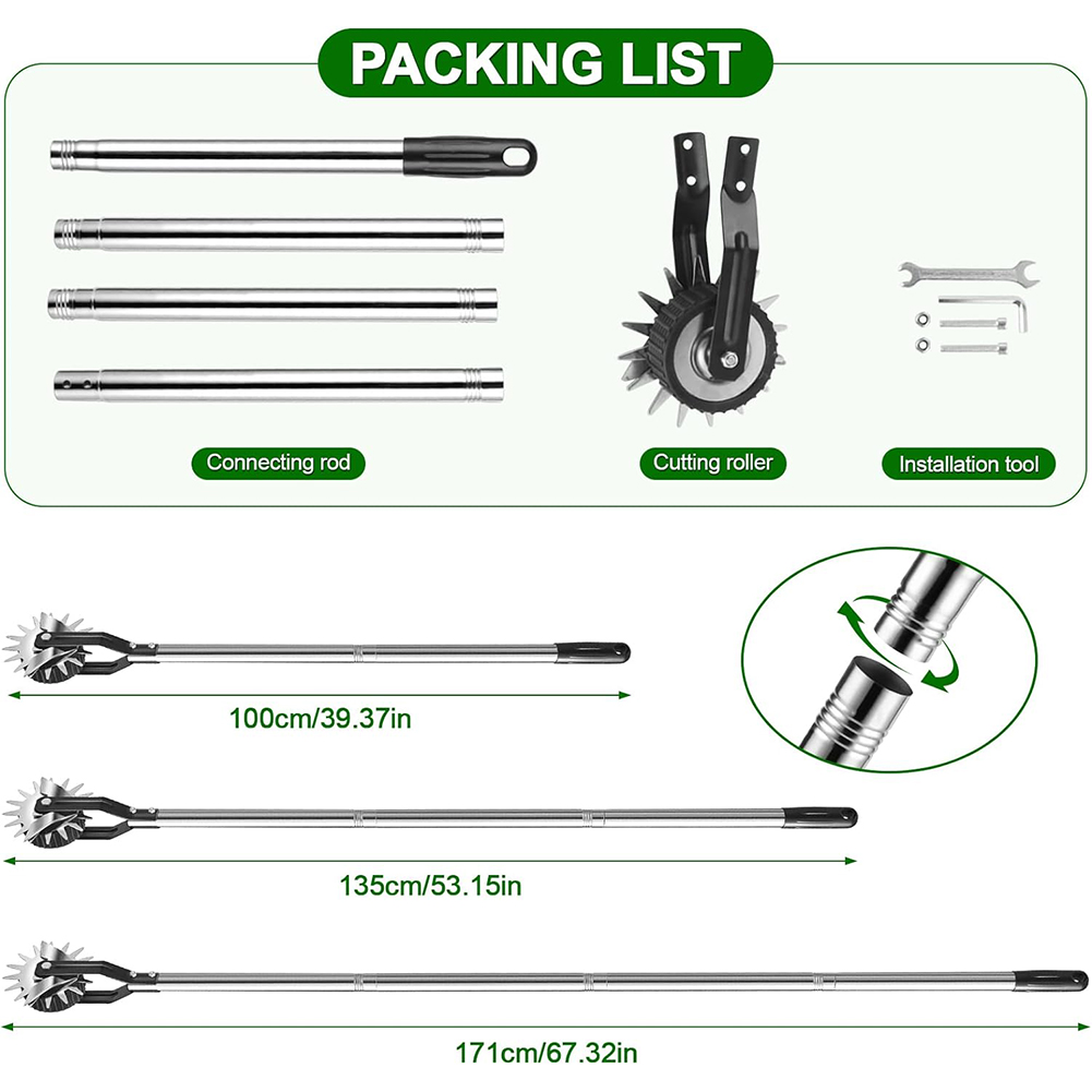67 Inch/170 cm Wheel Rotary Ed - đánh giá và giá Gardening Tools Edger