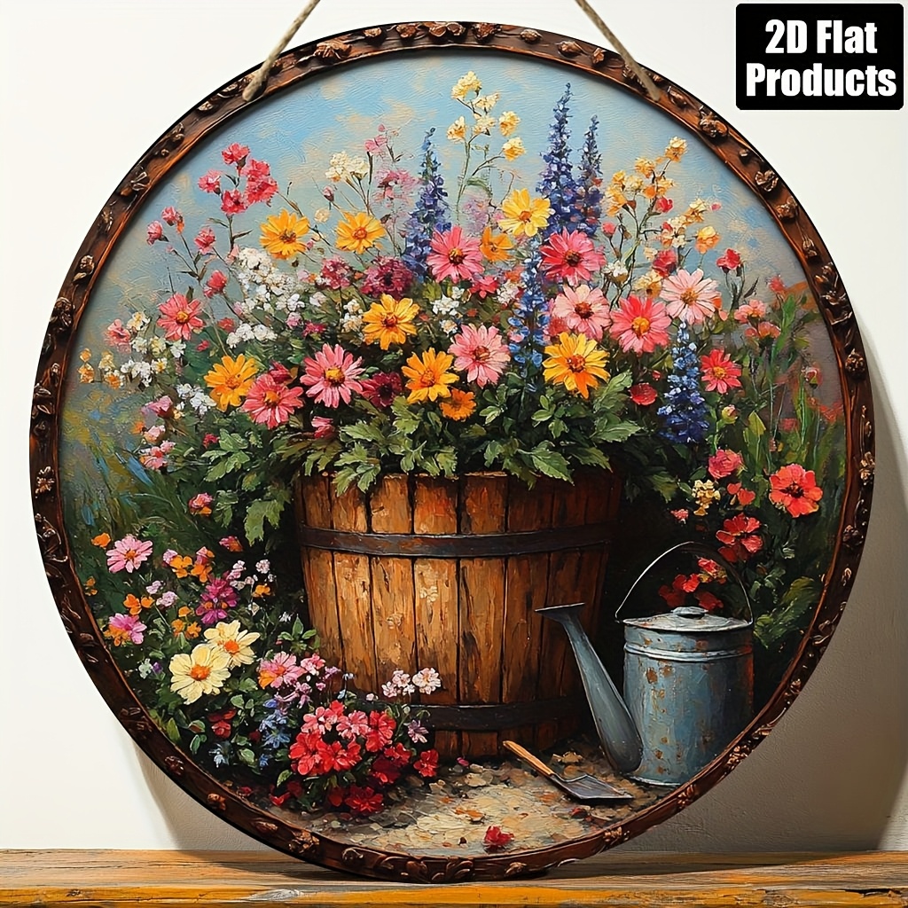 2D Flat, 1pc, Round Wooden Dec - đánh giá và giá Gardening Tools Store