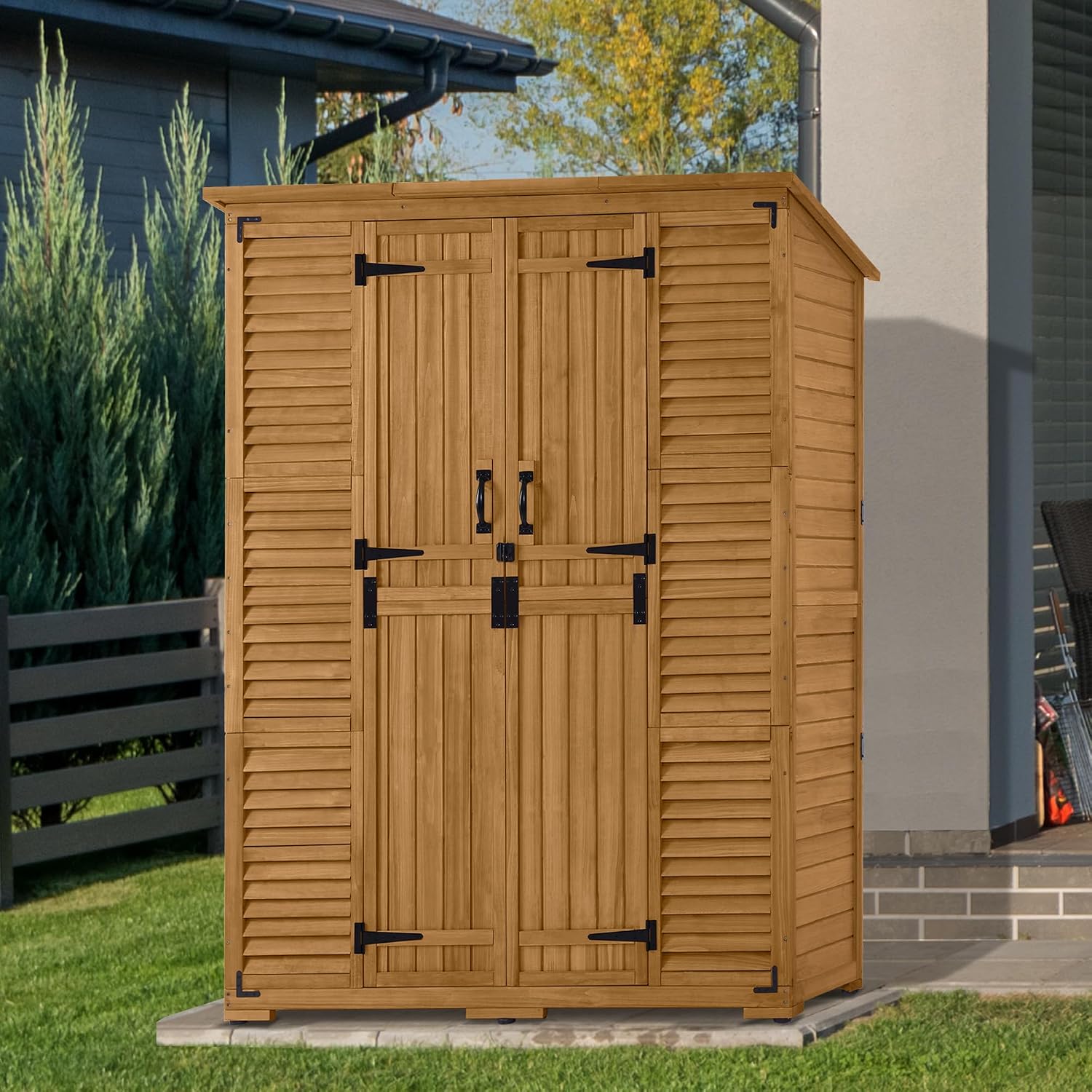 Outdoor Storage Cabinet with S - đánh giá và giá Gardening Tools