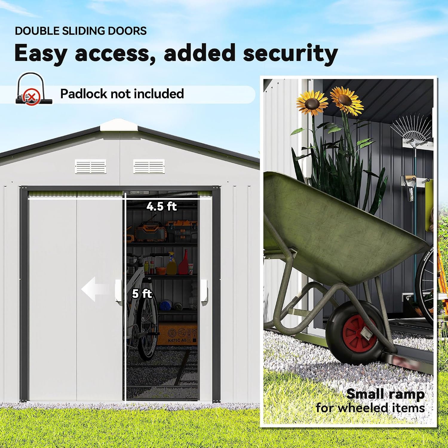 11x13ft Outdoor Storage Shed M - đánh giá và giá Gardening Tools