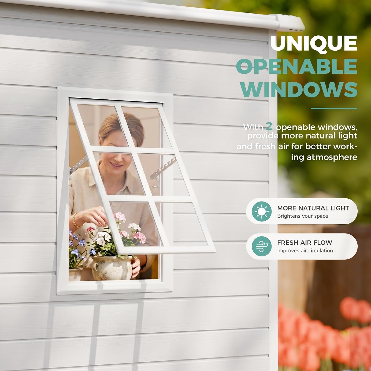 8x6 FT Resin Storage Shed with - đánh giá và giá Gardening Tools